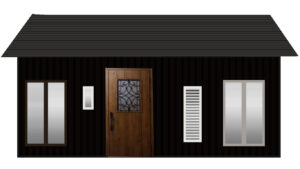 平屋 ガルバ二ウム鋼板黒の外壁に合う屋根の色選び 色見本 平屋で暮らす生活